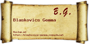Blaskovics Gemma névjegykártya